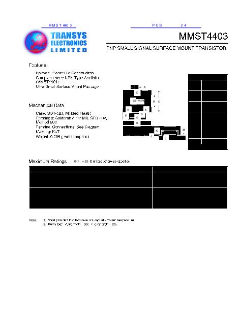 MMST4403數(shù)據(jù)手冊(cè)封面