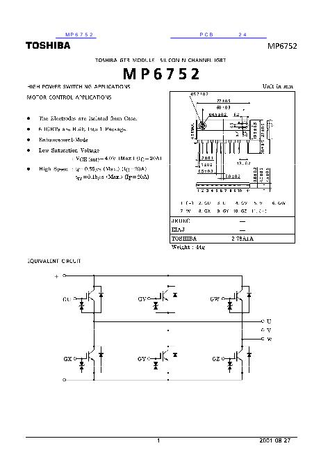 MP6752数据手册封面