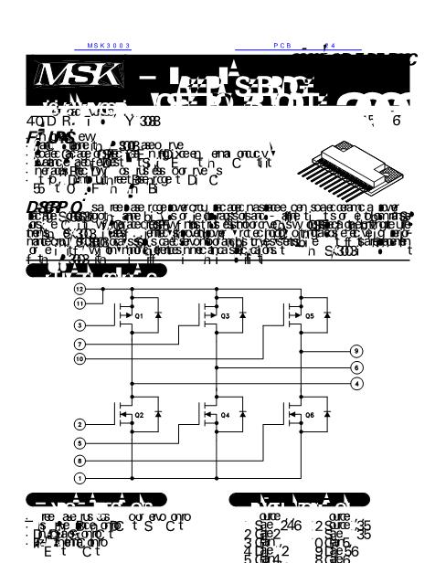MSK3003数据手册封面