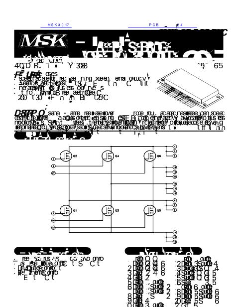 MSK3017数据手册封面