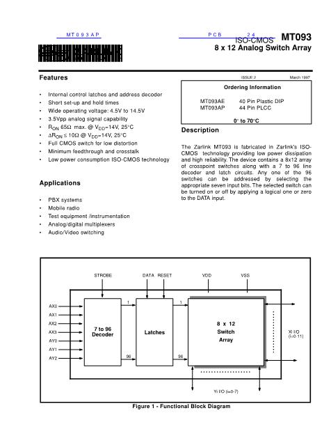 MT093數(shù)據(jù)手冊封面