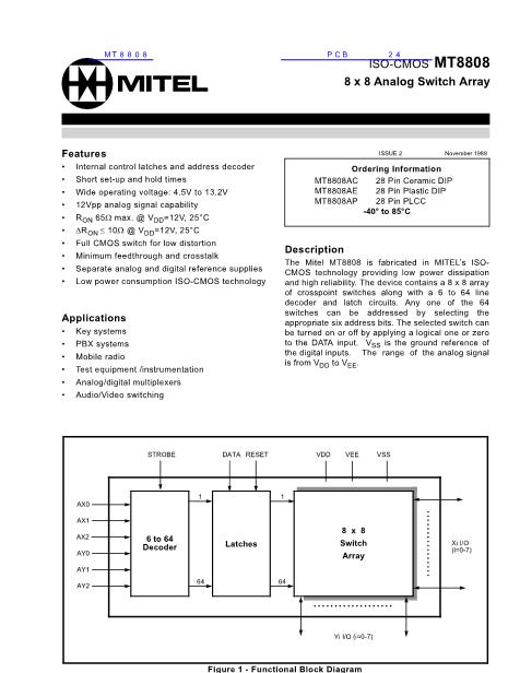 MT8808數(shù)據(jù)手冊(cè)封面