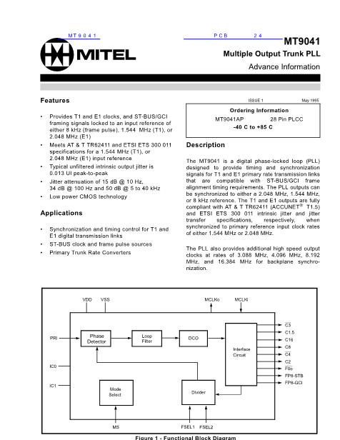 MT9041數(shù)據(jù)手冊(cè)封面