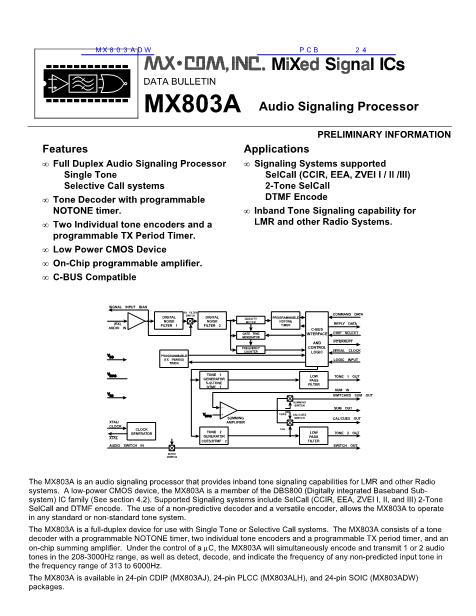 MX803ADW数据手册封面