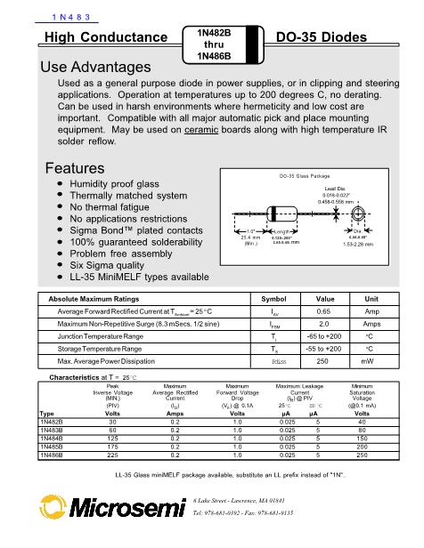 1N483數(shù)據(jù)手冊(cè)封面
