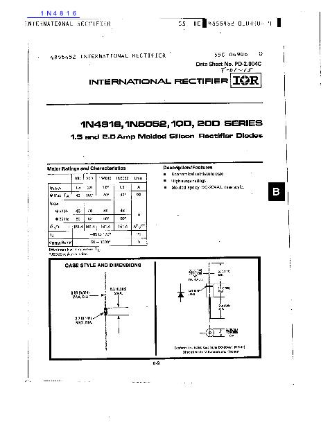 1N4816數(shù)據(jù)手冊封面