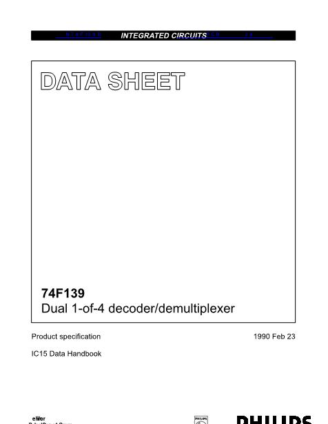 N74F139D数据手册封面
