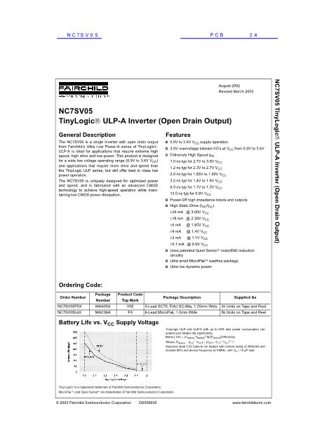NC7SV05數據手冊封面