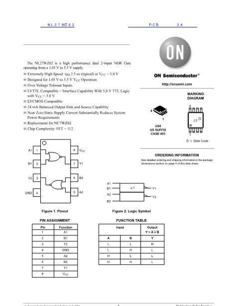 NL27WZ02數(shù)據(jù)手冊封面