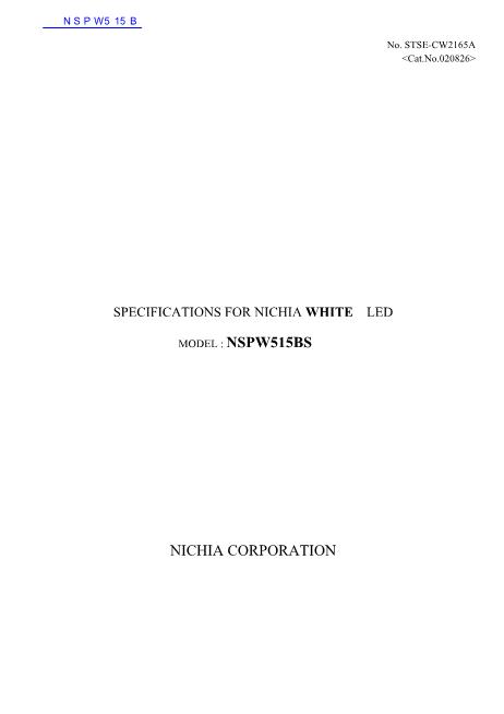 NSPW515B數(shù)據(jù)手冊(cè)封面