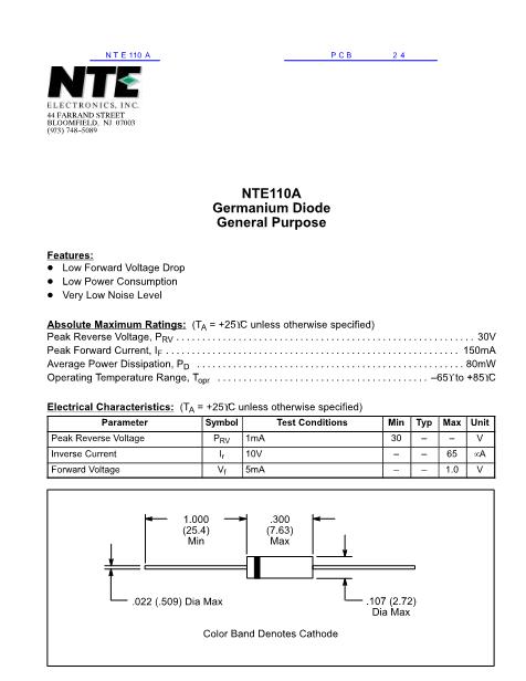 NTE110A数据手册封面
