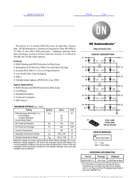 NUF4105FC數(shù)據(jù)手冊封面