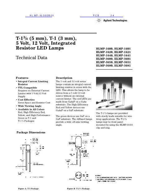 HLMP-1600OB00數(shù)據(jù)手冊(cè)封面