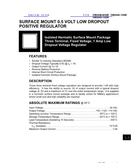 OM2940-05SM數(shù)據(jù)手冊(cè)封面