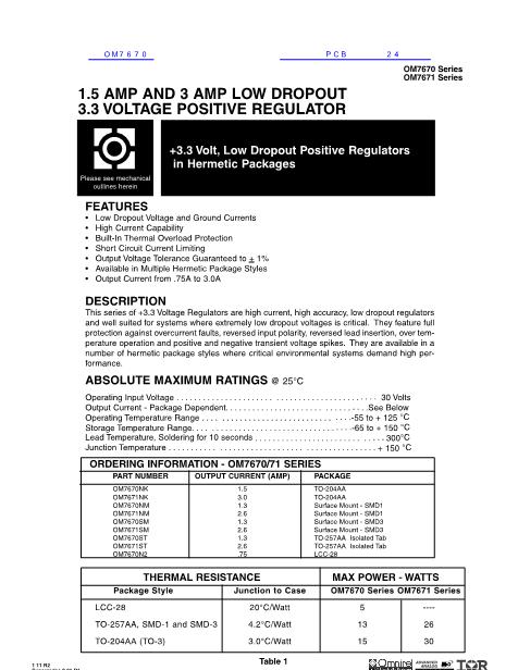 OM7670數(shù)據(jù)手冊封面