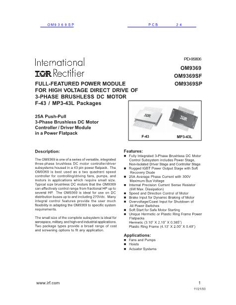 OM9369數(shù)據手冊封面