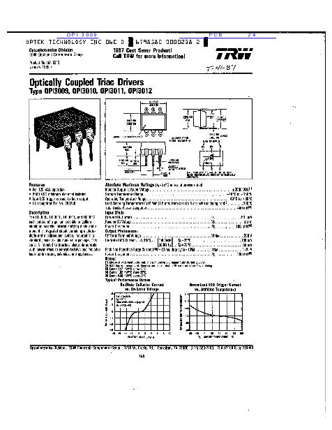 OPI3009數(shù)據(jù)手冊封面