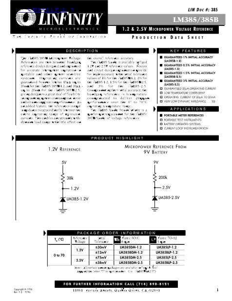 LM385LP-2.5数据手册封面