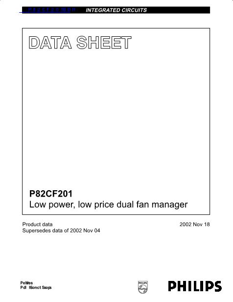 P82CF201BDH数据手册封面