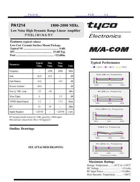 PA1214數(shù)據(jù)手冊(cè)封面