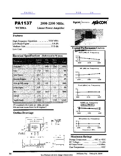 PA1137數(shù)據(jù)手冊(cè)封面