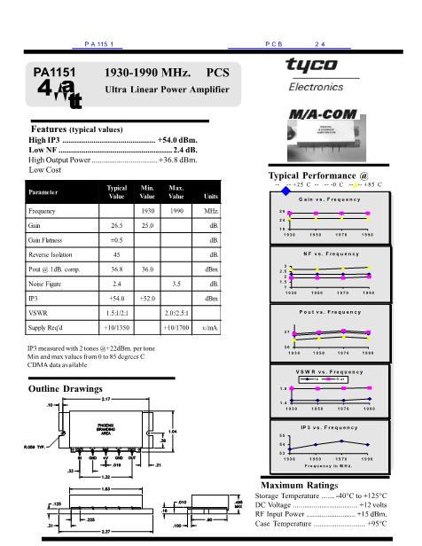 PA1151數(shù)據(jù)手冊(cè)封面