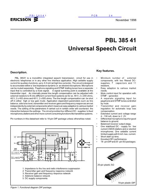 PBL38541數(shù)據(jù)手冊封面
