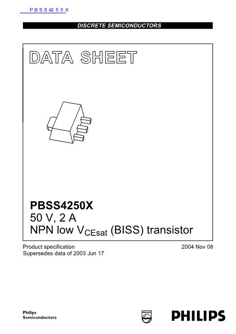 PBSS4250X数据手册封面