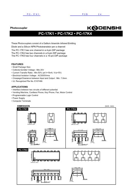 PC-17K1数据手册封面