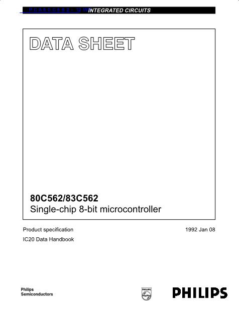 PCA80C562-12WP数据手册封面