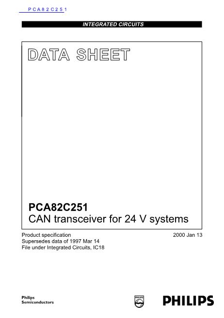 PCA82C251数据手册封面