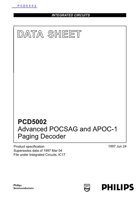 PCD5002数据手册封面