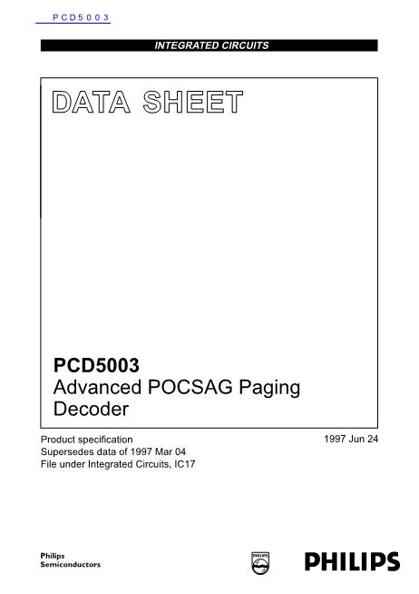 PCD5003数据手册封面