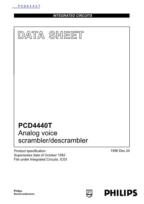 PCD4440T数据手册封面