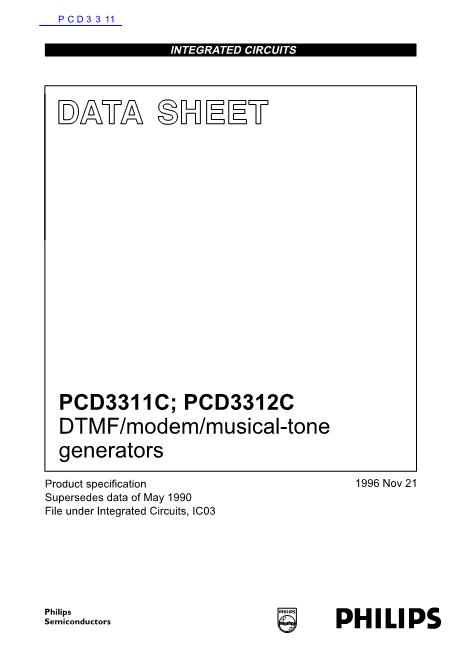 PCD3311数据手册封面