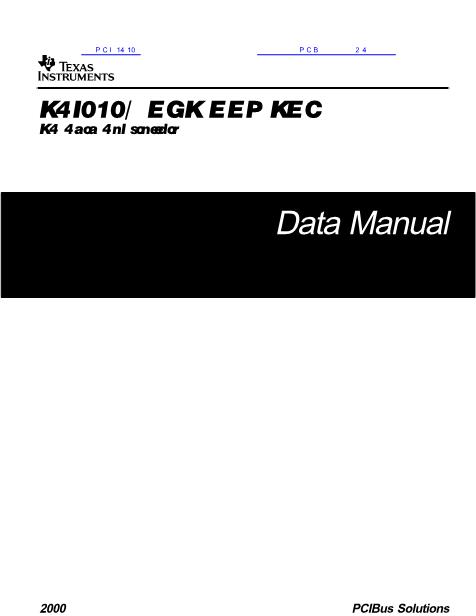 PCI1410数据手册封面
