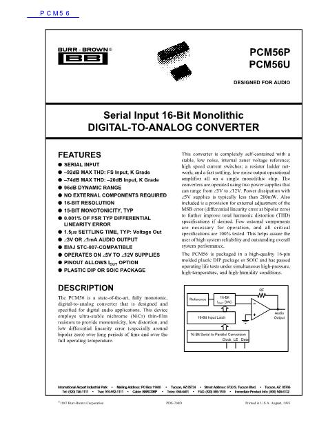 PCM56数据手册封面