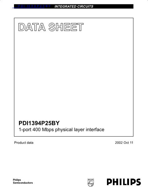 PDI1394P25BY數(shù)據(jù)手冊封面