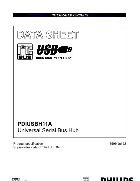 PDIUSBH11A数据手册封面