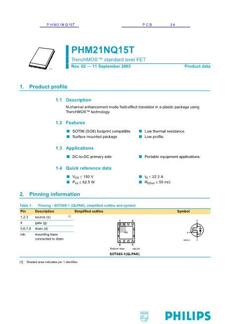 PHM21NQ15T数据手册封面