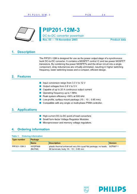 PIP201-12M-3数据手册封面