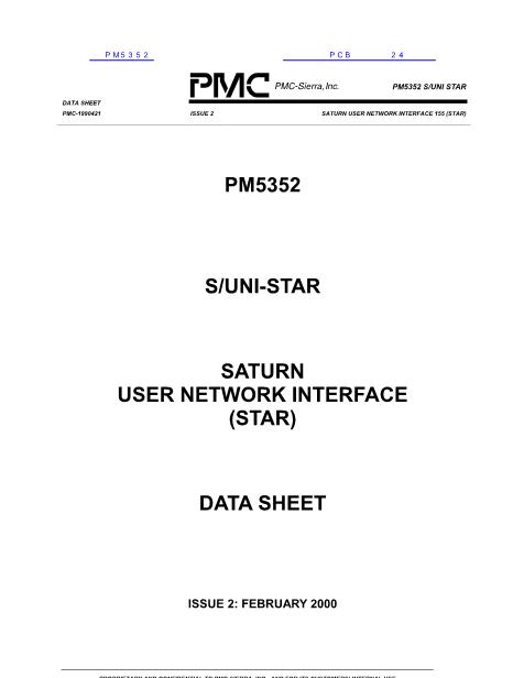 PM5352數(shù)據(jù)手冊封面