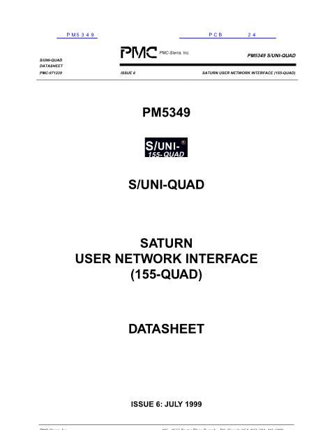 PM5349數(shù)據(jù)手冊(cè)封面