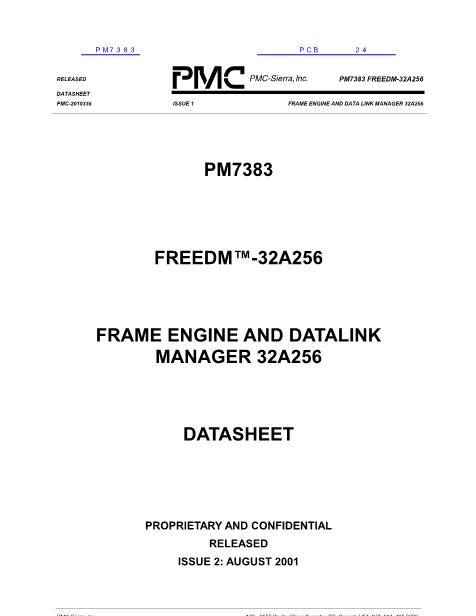 PM7383數(shù)據(jù)手冊封面