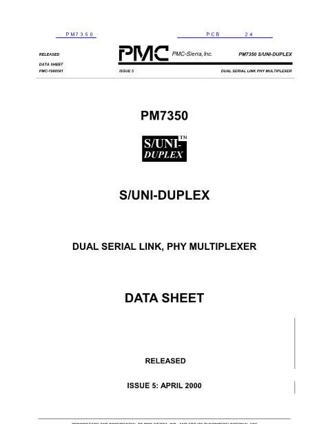 PM7350数据手册封面