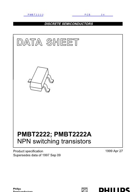 PMBT2222数据手册封面