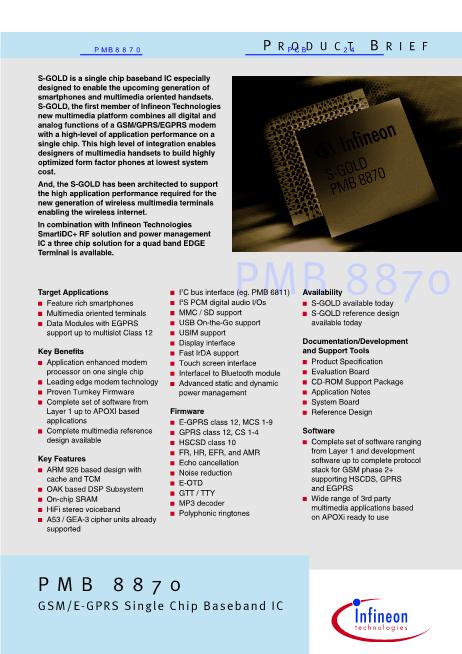 PMB8870數(shù)據(jù)手冊封面