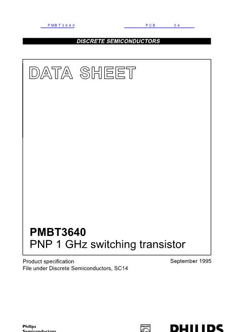 PMBT3640数据手册封面
