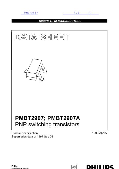 PMBT2907数据手册封面