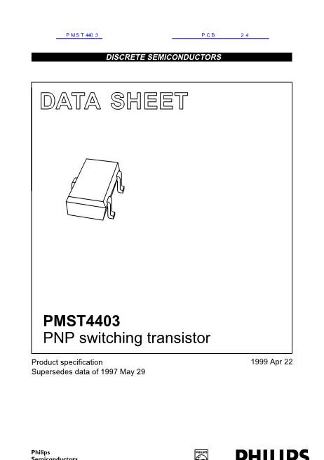 PMST4403数据手册封面